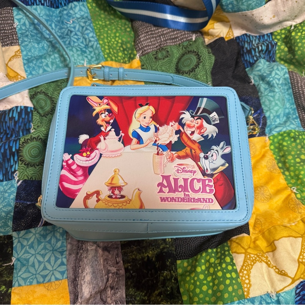 Loungefly Disney Alice in Wonderland Lunchbox style Crossbody Bag